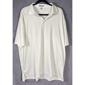 Peter Millar Polo Shirt Mens XL Pale Green Stripe Summer Comfort Golf Stretch‎